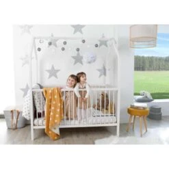 Lit Cabane évolutif 70 X 140 Cm Venice Blanc -Produits Pour Bébé lit cabane evolutif 70 140 cm venice blanc schardt bambinou chambre