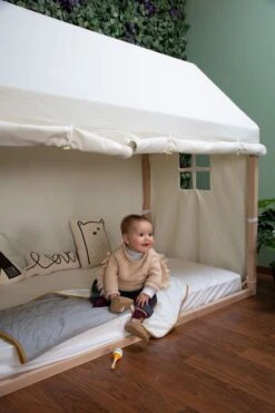 Childhome Lit Enfant Cabane 90 X 200 Cm Naturel -Produits Pour Bébé lit enfant cabane 90 200 naturel childhome bambinou enfant