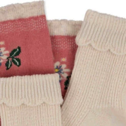Lot De 2 Paires De Chaussettes Jacquard Pointelle -Produits Pour Bébé lot 2 paires chausettes jacquard pointelle konges slojd bambinou zoom
