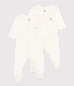 PETIT BATEAU Lot De 2 Pyjamas Bébé En Velours