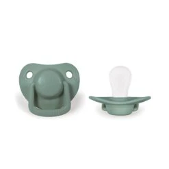 Filibabba Lot De 2 Sucettes Anatomiques En Silicone 0-6m Moss Green