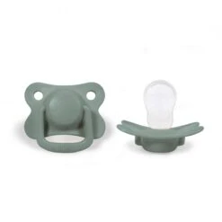 Filibabba Lot De 2 Sucettes Anatomiques En Silicone 6m+ Moss Green