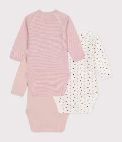 PETIT BATEAU Lot De 3 Bodies Croisés Manches Longues En Coton Rose Petit Coeur 5 PETIT BATEAU Lot De 3 Bodies Croisés Manches Longues En Coton Rose Petit Coeur -Produits Pour Bébé lot 3 bodies croises manches longues coton bebe variante 2 petit bateau bambinou dos