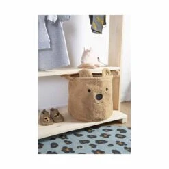 Childhome Lot De 3 Paniers De Rangement Teddy Beige -Produits Pour Bébé lot 3 paniers rangement teddy beige childhome bambinou etagere