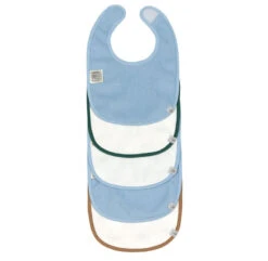 Lassig Lot De 5 Bavoirs éponge Happy Rascals -Produits Pour Bébé lot 5 bavoirs eponge happy rascals smile bleu ciel lassig bambinou back