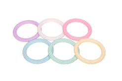 Lot De 6 Anneaux D'éveil Et Dentition -Produits Pour Bébé lot 6 anneaux eveil dentition pastel dena bambinou set