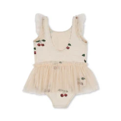 Maillot De Bain à Volants Cerise