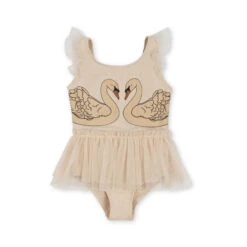Maillot De Bain à Volants Swan -Produits Pour Bébé maillot bain volants swan konges slojd bambinou produit face