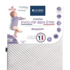 Candide Matelas Evolutif Bien être Déhoussable -Produits Pour Bébé matelas evolutif bien etre dehoussable 60 120 cm candide bambinou
