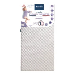 Candide Matelas Evolutif Bien être Déhoussable -Produits Pour Bébé matelas evolutif bien etre dehoussable 60 120 cm candide bambinou pack