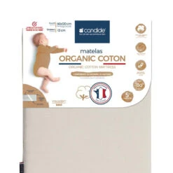 Candide Matelas Organic Coton Déhoussable -Produits Pour Bébé matelas organic coton dehoussable candide bambinou