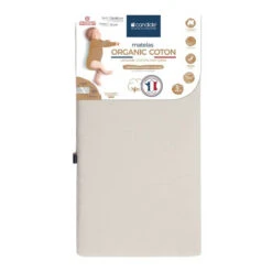 Candide Matelas Organic Coton Déhoussable -Produits Pour Bébé matelas organic coton dehoussable candide bambinou packaging