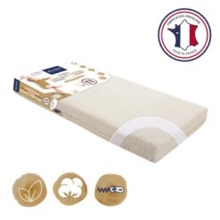Candide Matelas Organic Coton Déhoussable -Produits Pour Bébé matelas organic coton dehoussable candide bambinou proprietes