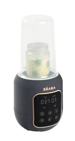 Beaba Multi Milk Chauffe Biberon Multifonction Night Blue -Produits Pour Bébé multi milk chauffe biberon multifonctions night blue beaba bambinou lateral ferme biberon