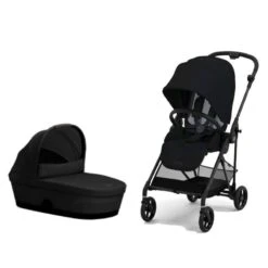 CYBEX Pack Duo Poussette Compacte Melio 3 Carbon + Nacelle -Produits Pour Bébé pack duo poussette compacte melio 3 carbon nacelle cybex bambinou cover