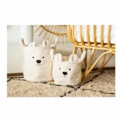 Childhome Panier De Rangement Teddy écru 25 X 20 Cm -Produits Pour Bébé panier rangement teddy ecru 25 20 cm childhome bambinou ambiance