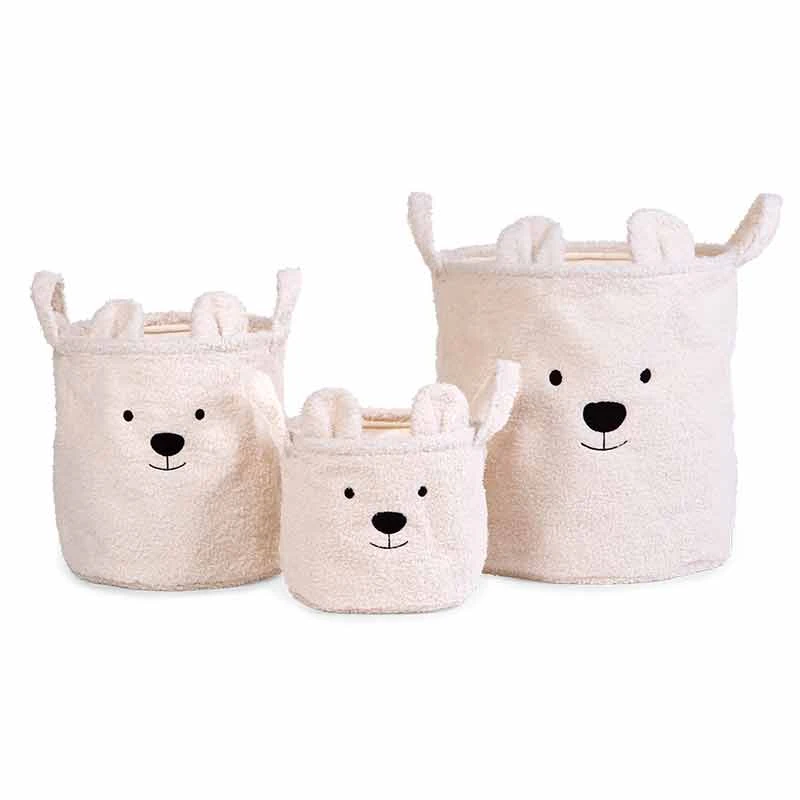 Childhome Panier De Rangement Teddy écru 30 X 30 Cm 3 Childhome Panier De Rangement Teddy écru 30 X 30 Cm – Image 3