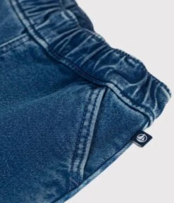 PETIT BATEAU Pantalon Jean Bleu Délavé -Produits Pour Bébé pantalon jean bleu delave 6m petit bateau bambinou detail