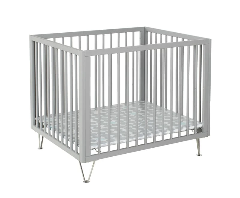 Parc Marit 84 X 102 Cm Gris Clair Avec Tapis 3 Parc Marit 84 X 102 Cm Gris Clair Avec Tapis – Image 3