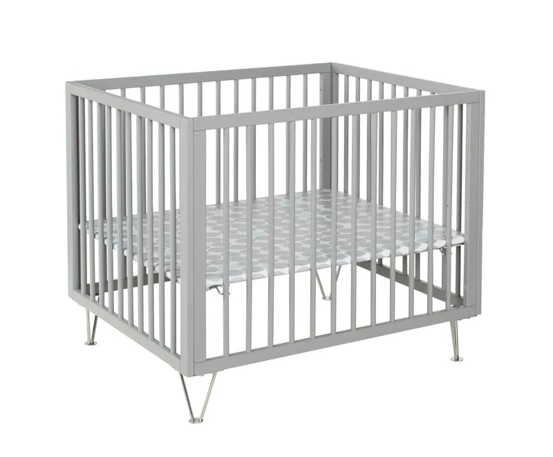 Parc Marit 84 X 102 Cm Gris Clair Avec Tapis 2 Parc Marit 84 X 102 Cm Gris Clair Avec Tapis – Image 2