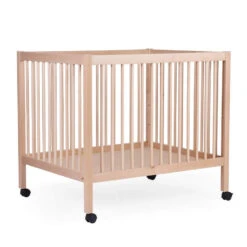 Childhome Parc Hêtre Naturel 75x95 Cm -Produits Pour Bébé parc hetre naturel 75 95cm beaba bambinou produit face