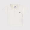 PETIT BATEAU Polo Manches Courtes En Coton Marshmallow