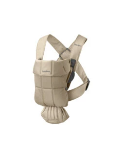 Babybjorn Porte-bébé Mini Tissé -Produits Pour Bébé porte bebe mini tisse beige babybjorn bambinou produit face