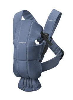 Babybjorn Porte-bébé Mini Tissé -Produits Pour Bébé porte bebe mini tisse bleu indigo babybjorn bambinou produit face