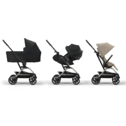 CYBEX Poussette Compacte Eezy S Twist+ 2 -Produits Pour Bébé poussette compacte eezy s twist 2 tpe almond beige beige cybex bambinou compatible