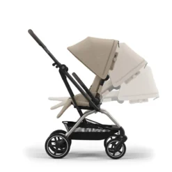 CYBEX Poussette Compacte Eezy S Twist+ 2 -Produits Pour Bébé poussette compacte eezy s twist 2 tpe almond beige beige cybex bambinou cote inclinaison
