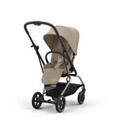 CYBEX Poussette Compacte Eezy S Twist+ 2 -Produits Pour Bébé poussette compacte eezy s twist 2 tpe almond beige beige cybex bambinou produit face