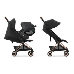 CYBEX Pack Duo Poussette Ultra-compacte Coya + Cloud Z2 I-Size -Produits Pour Bébé poussette ultra compacte coya rosegold sepia black cybex bambinou travel system 1