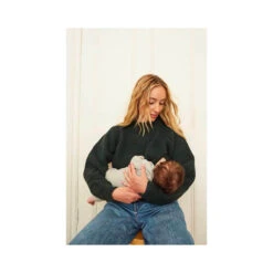Pull Over D'allaitement En Laine Col Rond