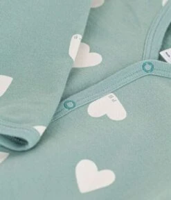 PETIT BATEAU Pyjama Bébé Coeurs En Molleton Paul Avalanche -Produits Pour Bébé pyjama bebe coeurs molleton paul avalanche petit bateau bambinou zoom
