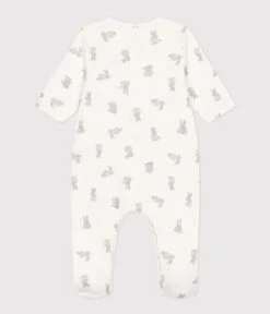 PETIT BATEAU Pyjama Bébé Lapins En Tubique Marshmallow Gris -Produits Pour Bébé pyjama bebe lapins tubique marshmallow gris petit bateau bambinou dos