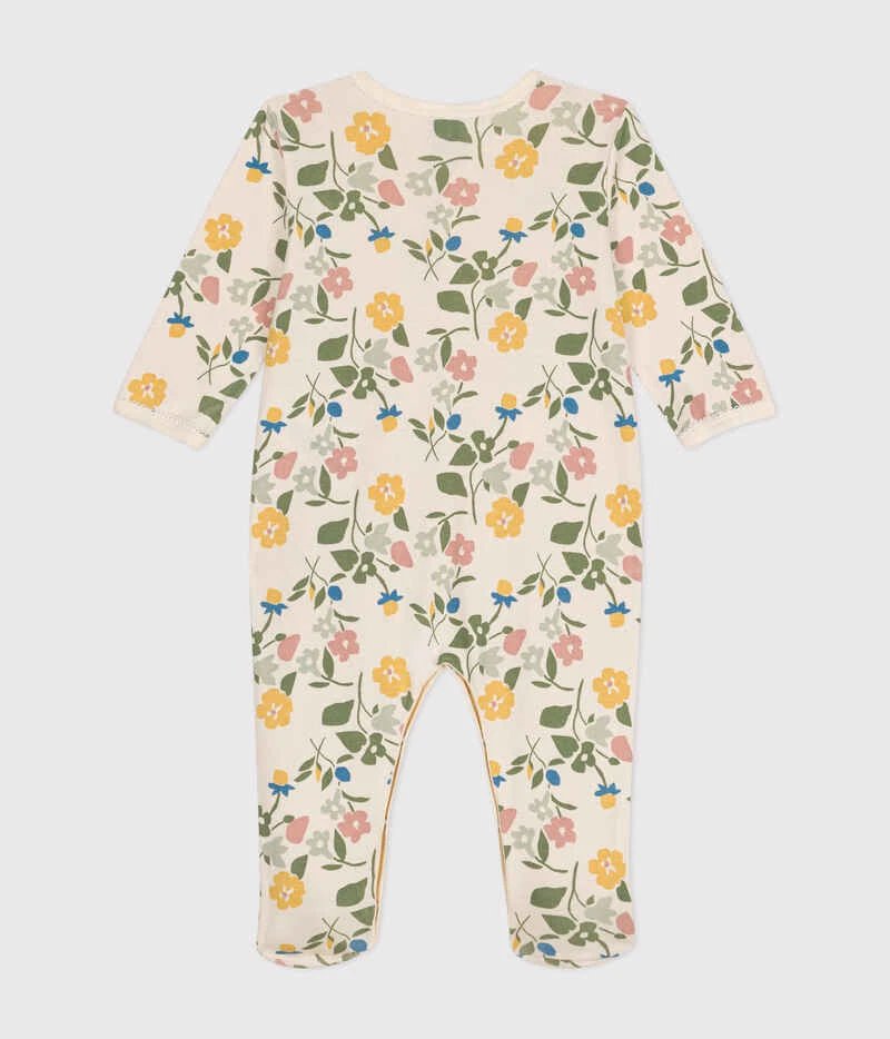 PETIT BATEAU Pyjama Imprimé Fleurs En Coton Avalanche Multicolor 4 PETIT BATEAU Pyjama Imprimé Fleurs En Coton Avalanche Multicolor – Image 4