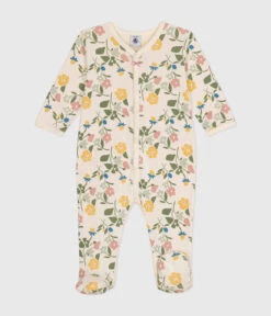 PETIT BATEAU Pyjama Imprimé Fleurs En Coton Avalanche Multicolor