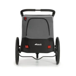 HAUCK Remorque De Vélo Et Poussette 2 En 1 Dryk Duo Grey -Produits Pour Bébé remorque de velo et poussette 2 en 1 dryk duo grey hauck bambinou arriere