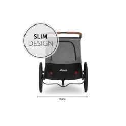 HAUCK Remorque De Velo Et Poussette 2en1 Dryk Duo Melange Grey -Produits Pour Bébé remorque velo poussette 2en1 dryk duo melange grey hauck bebe canaille dos