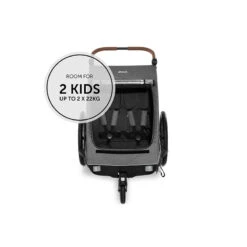 HAUCK Remorque De Velo Et Poussette 2en1 Dryk Duo Melange Grey -Produits Pour Bébé remorque velo poussette 2en1 dryk duo melange grey hauck bebe canaille face