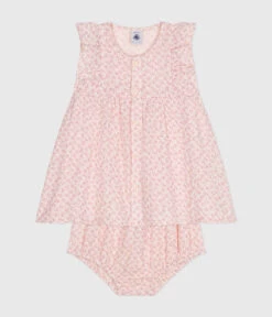 PETIT BATEAU Robe Manches Courtes Et Bloomer En Gaze De Coton Avalanche Panty -Produits Pour Bébé robe manches courtes bloomer gaze coton bebe avalanche panty petit bateau bambinou ensemble