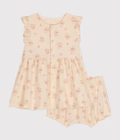 PETIT BATEAU Robe Manches Courtes Et Bloomer En Jersey Léger Avalanche Multicolor