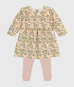 PETIT BATEAU Robe Manches Longues Et Legging Avalanche Multicolor -Produits Pour Bébé robe manches longues legging bebe avalanche multicolor petit bateau bambinou ensemble