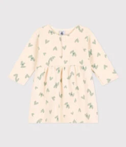 PETIT BATEAU Robe Manches Longues Molleton Coeurs Paul -Produits Pour Bébé robe manches longues molleton coeurs paul 6m petit bateau bambinou