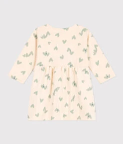 PETIT BATEAU Robe Manches Longues Molleton Coeurs Paul