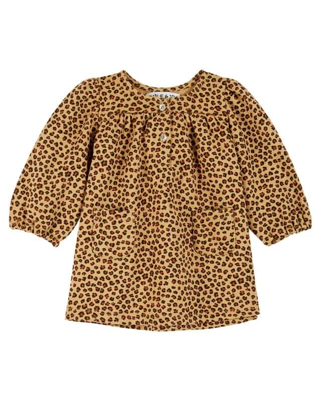 Robe Imprimé Leopard Coton Bio Biscotte 2 Robe Imprimé Leopard Coton Bio Biscotte – Image 2