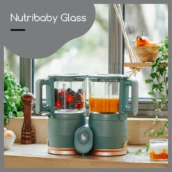 BabyMoov Robot Culinaire Multifonction Nutribaby Glass Green Forest -Produits Pour Bébé robot culinaire multifonction nutribaby glass green forest babymoov bambinou ambiance
