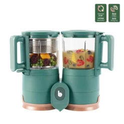 BabyMoov Robot Culinaire Multifonction Nutribaby Glass Green Forest -Produits Pour Bébé robot culinaire multifonction nutribaby glass green forest babymoov bambinou zoom