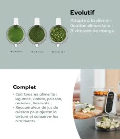 BabyMoov Robot Culinaire Multifonction Nutribaby + -Produits Pour Bébé robot culinaire nutribabyplus babymoov infos2