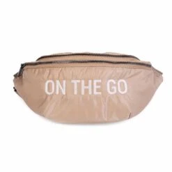 Childhome Sac Banane On The Go Matelassé Beige -Produits Pour Bébé sac banane on the go matelasse beige childhome bambinou face